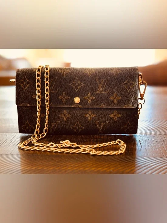 Louis Vuitton vintage Sarah monogram wallet converted Crossbody 2000 France - Picture 3 of 17